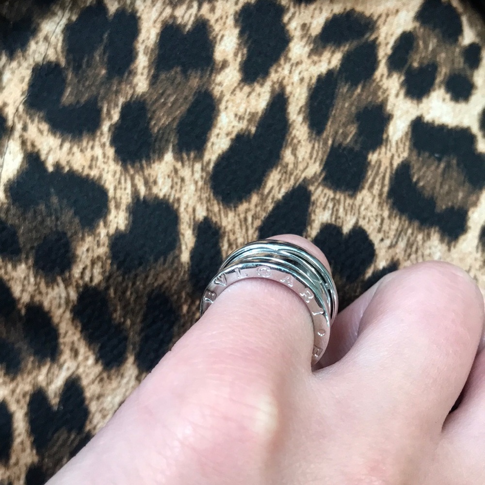Bvlgari B.Zero 1 18K White Gold Ring Size 4.75 - Picture 3 of 7